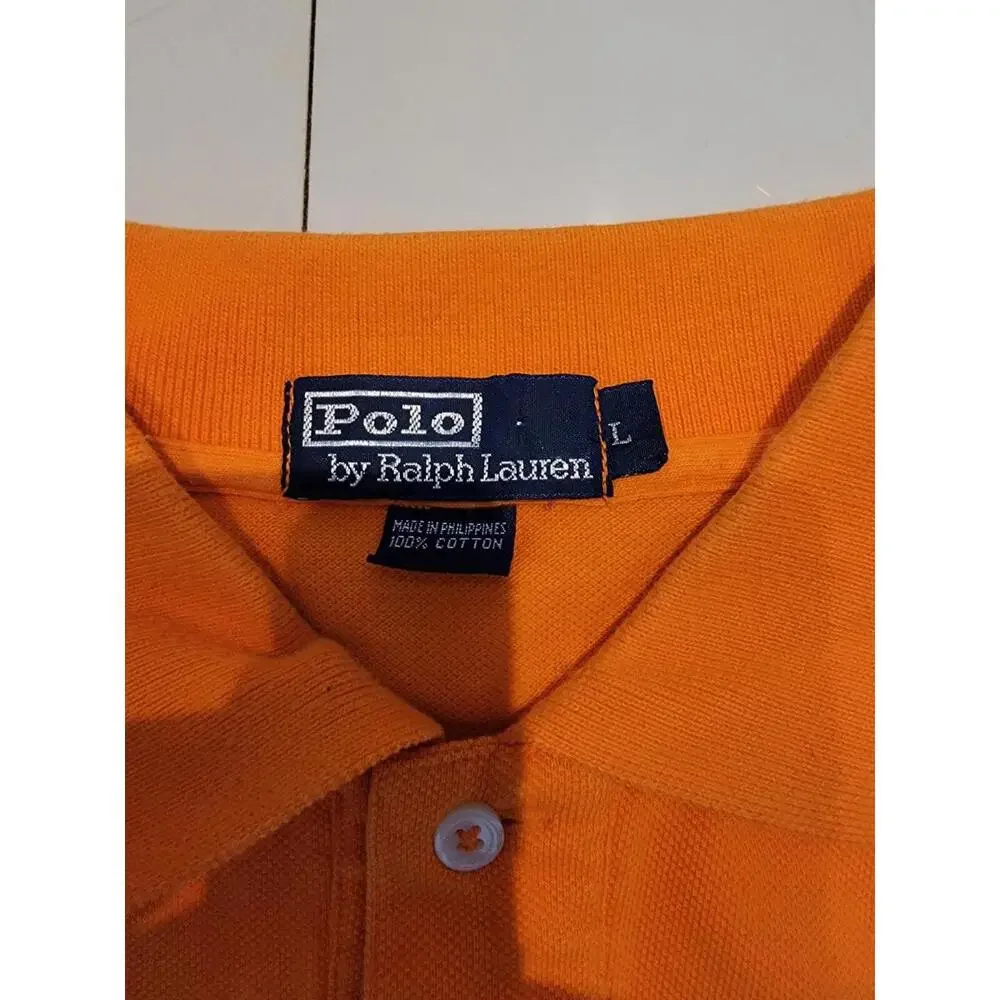 Polo Ralph Lauren Men’s Short Sleeve Orange Shirt Pullover Size Large